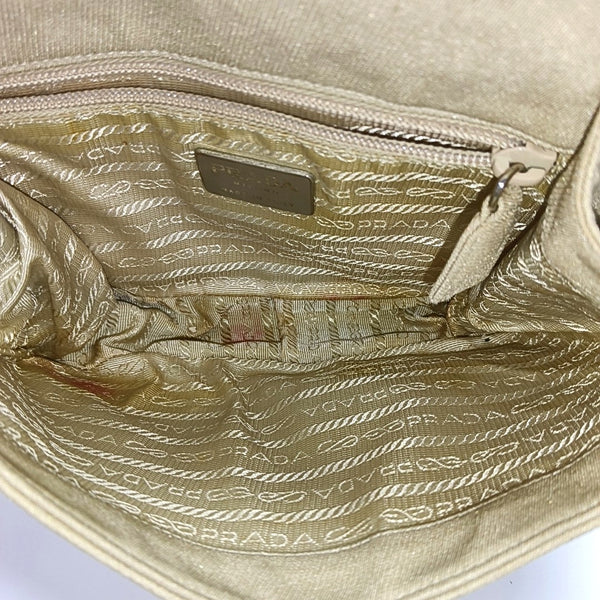 Fabric Shoulder Bag Beige