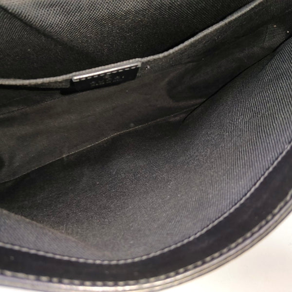 Monogram Coated Canvas Shoulder Bag Black