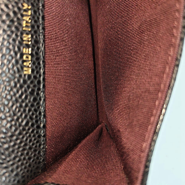 Authenticated pre-owned CLASSIC FLAP Quilted Grained Calfskin Black Wallet - Wallet at Looply