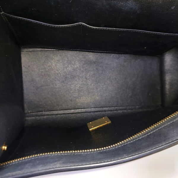 TRAPEZE Small Calfskin Blue