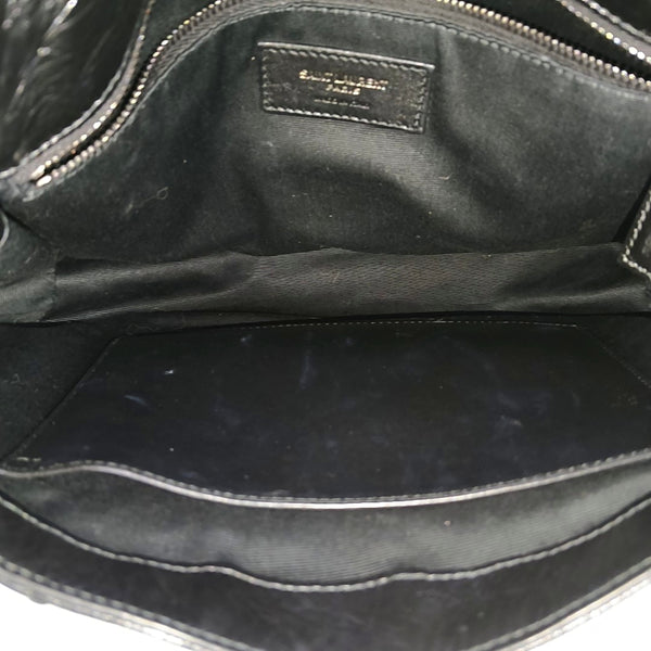 NIKI Medium Chevron Calfskin Black