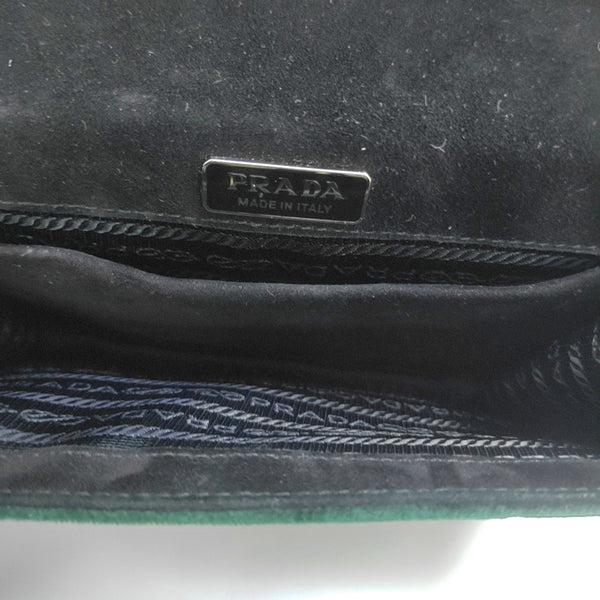 Velvet Shoulder Bag Green