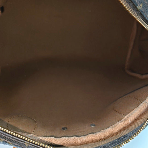 MONTORGUEI PM Monogram Coated Canvas Brown