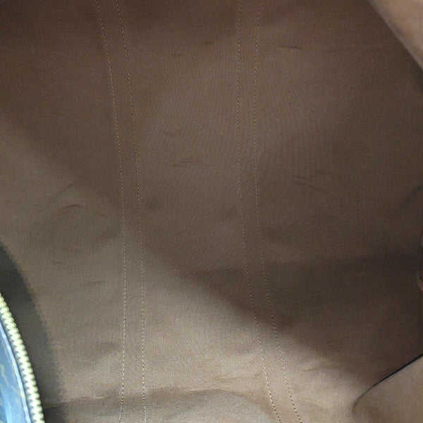 KEEPALL 55 Monogram Coated Canvas Brown