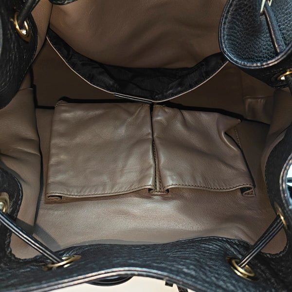Calfskin Bucket Bag Black
