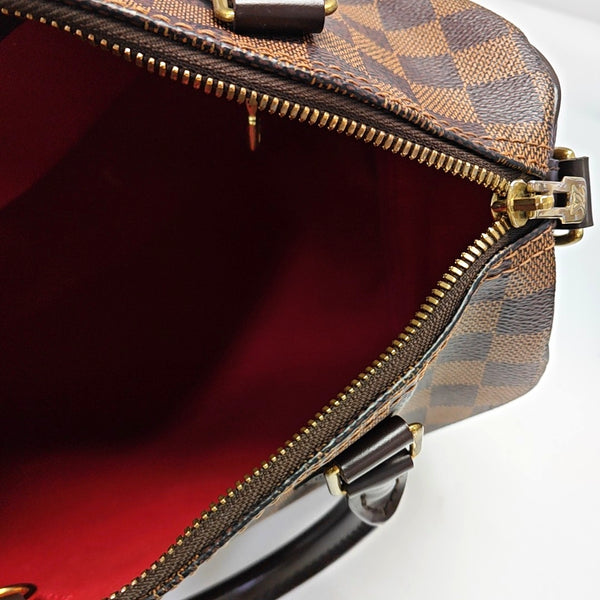 SPEEDY 25 Damier Ebene Coated Canvas Brown