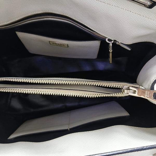 Twin Saffiano Calfskin White
