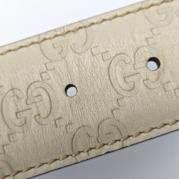 Leather Belt White
