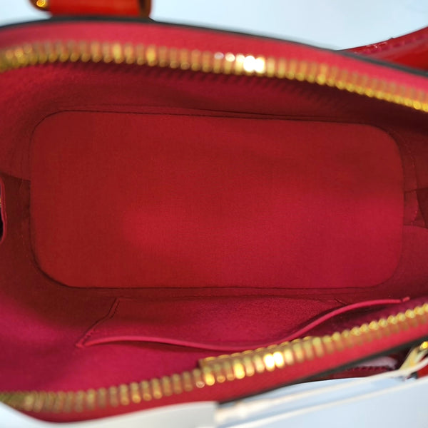 ALMA BB Monogram Patent Leather Red