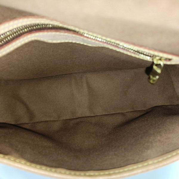 SOLOGNE PM Monogram Coated Canvas Brown