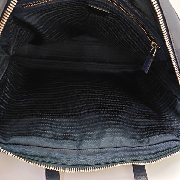 Calfskin Top Handle Bag Blue