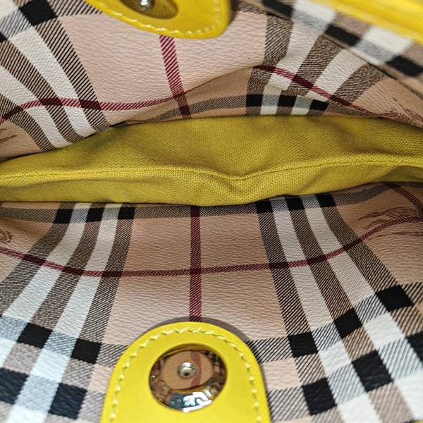 Coated Canvas Top Handle Bag Yellow