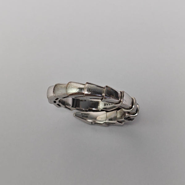 SERPENTI 18k White Gold Silver Ring EU 49