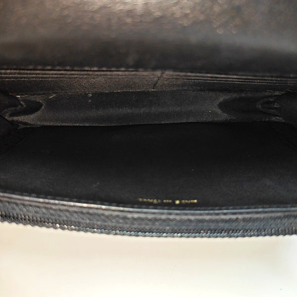 Quilted Calfskin Shoulder Bag Black