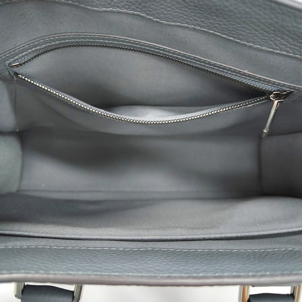 East/west Satchel Oblique Calfskin Gray