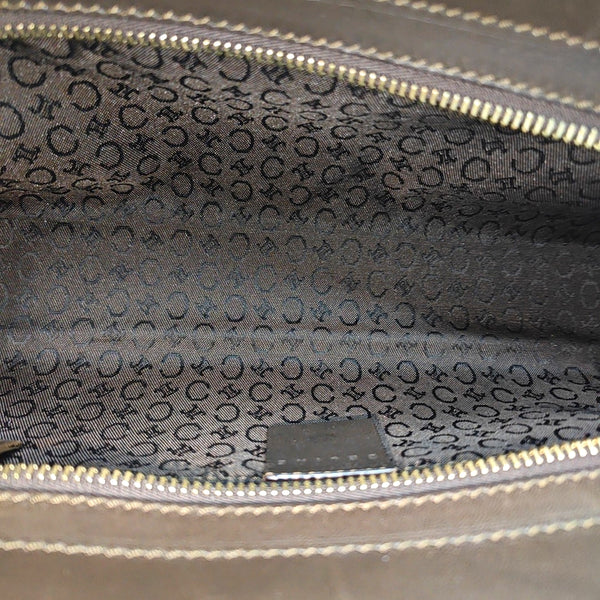 Canvas Top Handle Bag Brown