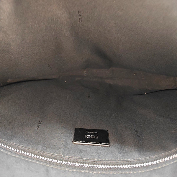 Coated Canvas Shoulder Bag Brown