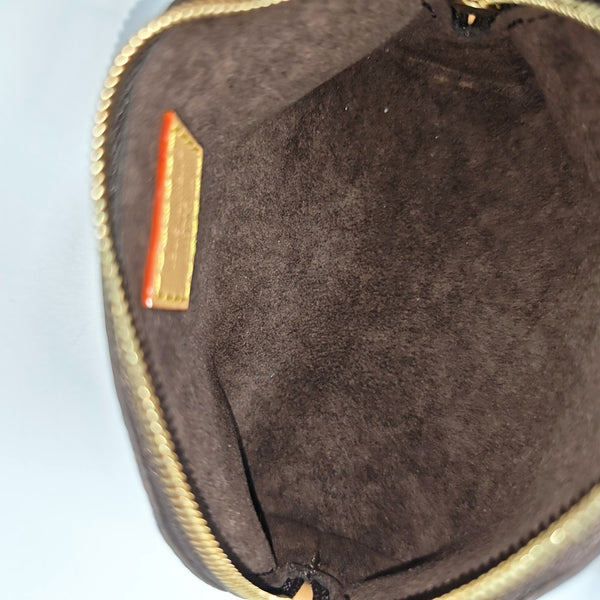 COSMETIC Monogram Coated Canvas Brown