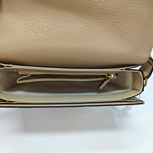 Horsebit 1955 Small Monogram Coated Canvas Beige