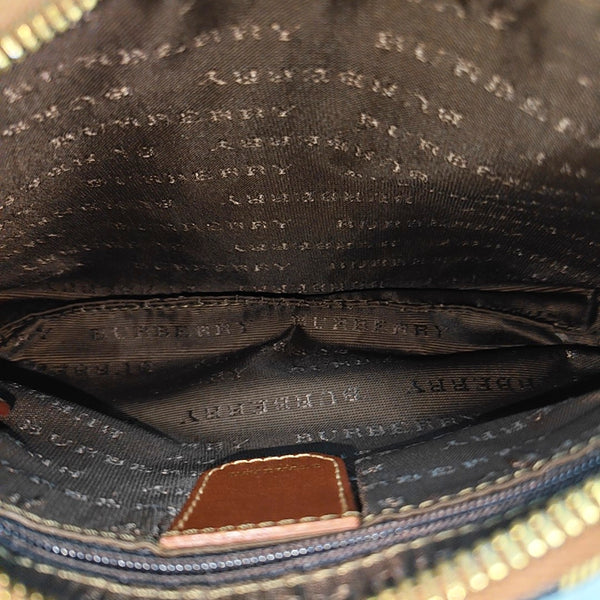 Coated Canvas Shoulder Bag Brown