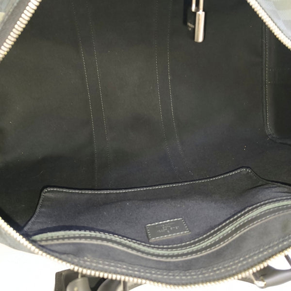 KEEPALL 45 Damier Coated Canvas Blue
