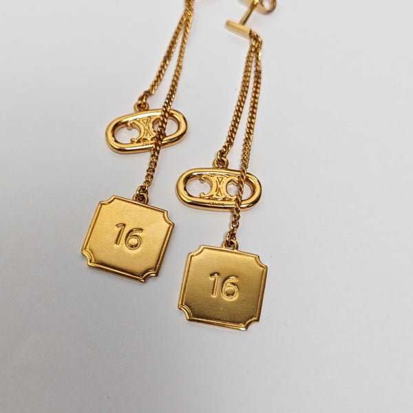 MAILLON TRIOMPHE Brass Gold Stud Earrings