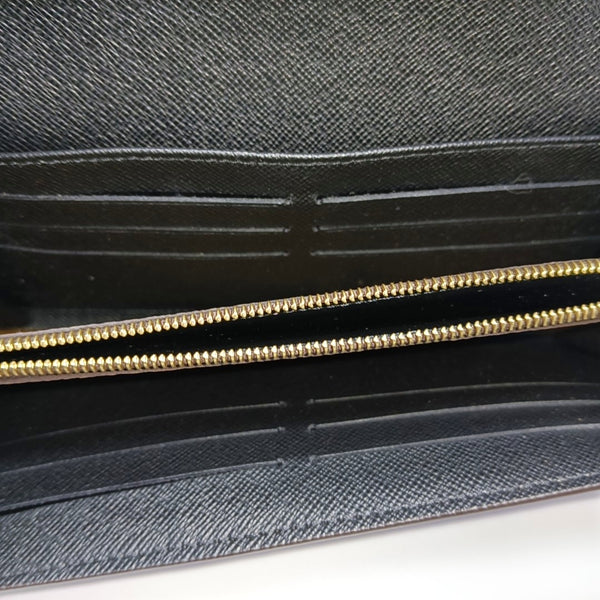 SARAH Monogram Coated Canvas Brown Wallet