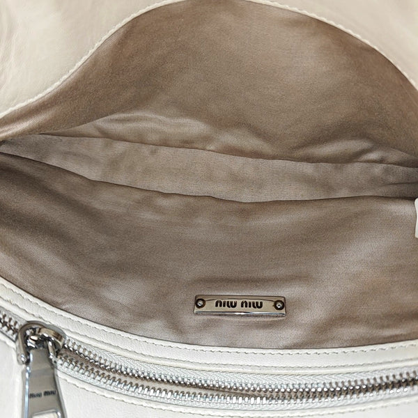 Fabric Shoulder Bag White