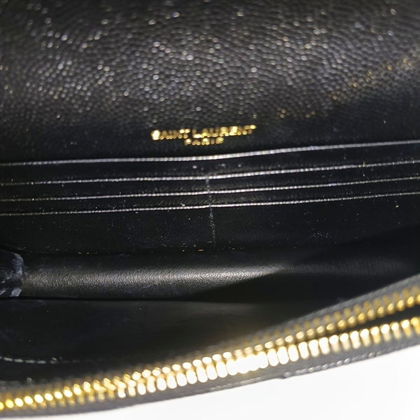 MONOGRAM Chevron Calfskin Black