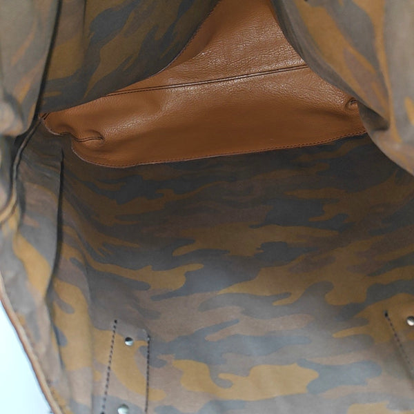 Calfskin Top Handle Bag Brown