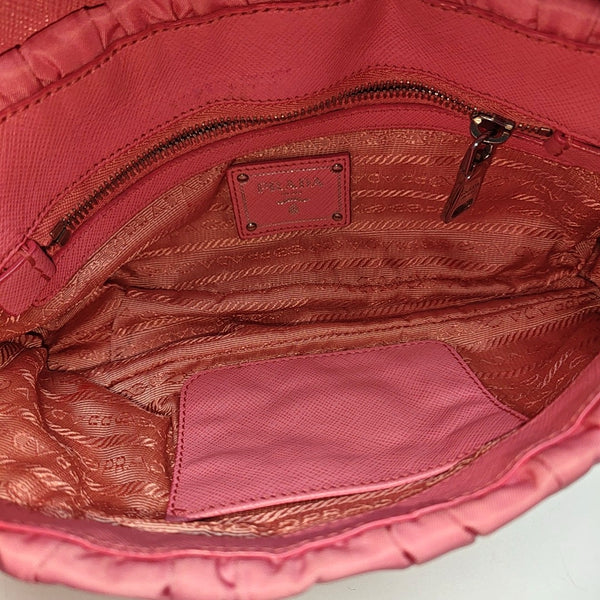 Quilted Nylon Shoulder Bag Red