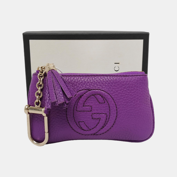 Calfskin Purple Wallet