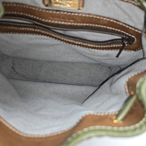 Calfskin Top Handle Bag Brown