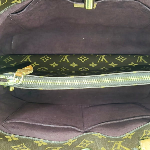 MONTAIGNE GM Monogram Coated Canvas Brown