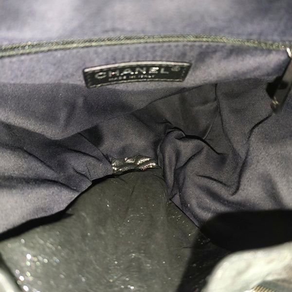 Quilted Calfskin Backpack Gray