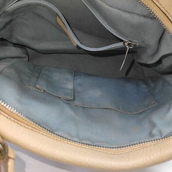 Calfskin Top Handle Bag Beige