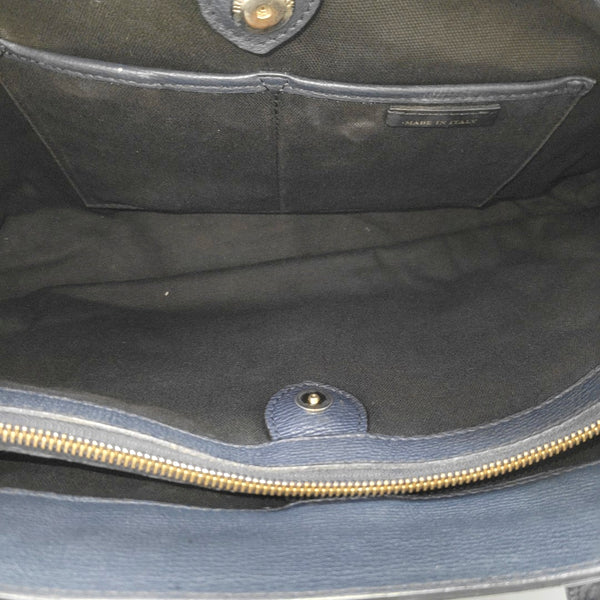 The Banner Large Calfskin Blue