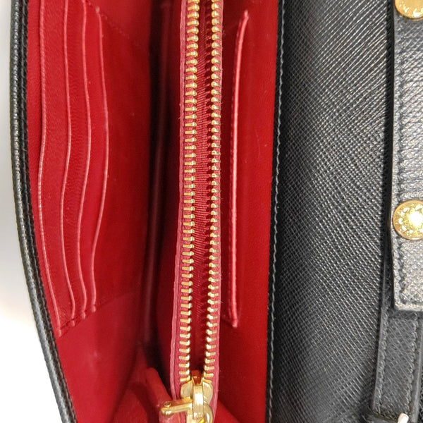Saffiano Calfskin Shoulder Bag Black