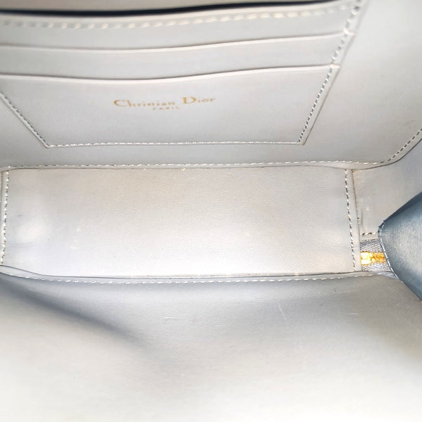 Cannage Calfskin Shoulder Bag Blue