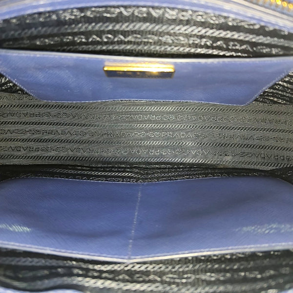 Galleria Large Saffiano Calfskin Blue