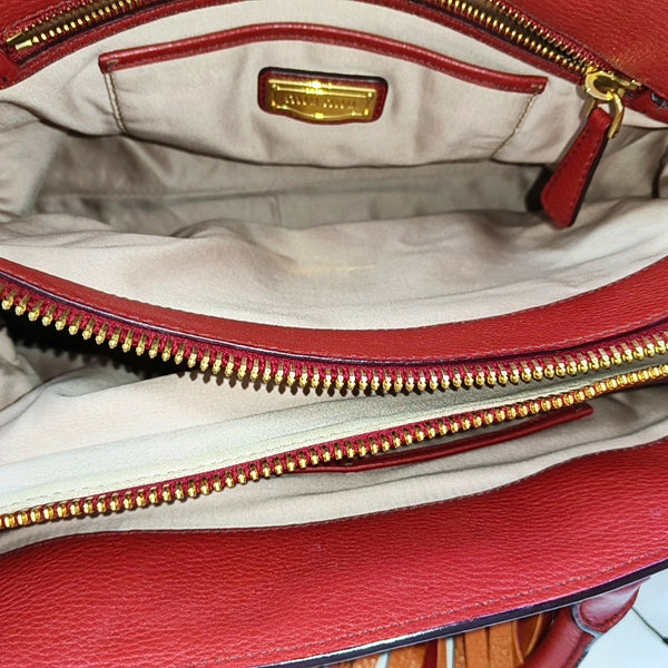 Leather Shoulder Bag Orange