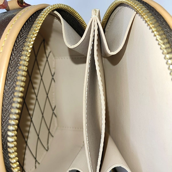 BOITE CHAPEAU Mini Monogram Coated Canvas Brown