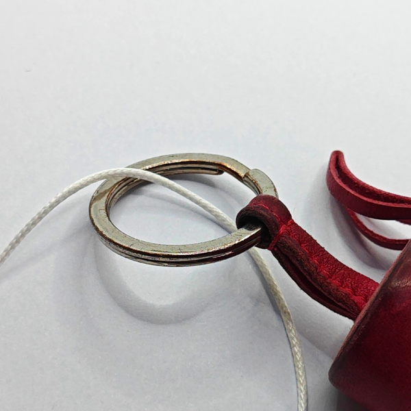 Red Leather Bag Charm