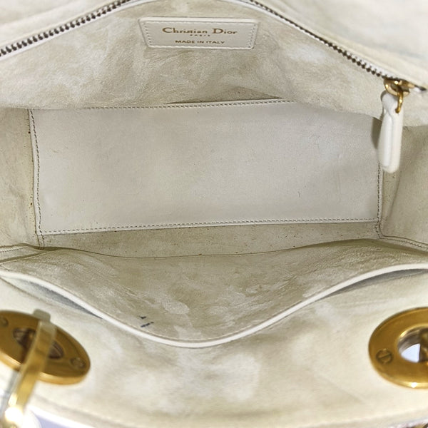 Lady Dior Medium Lambskin White
