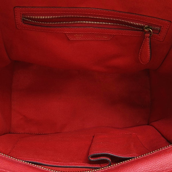 Authenticated pre-owned LUGGAGE Mini Calfskin Red - Tote Bag at Looply