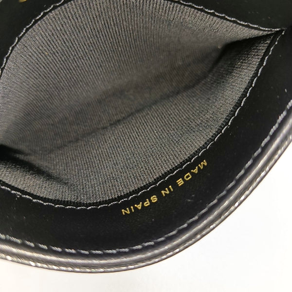 Grained Calfskin Card Holder Black