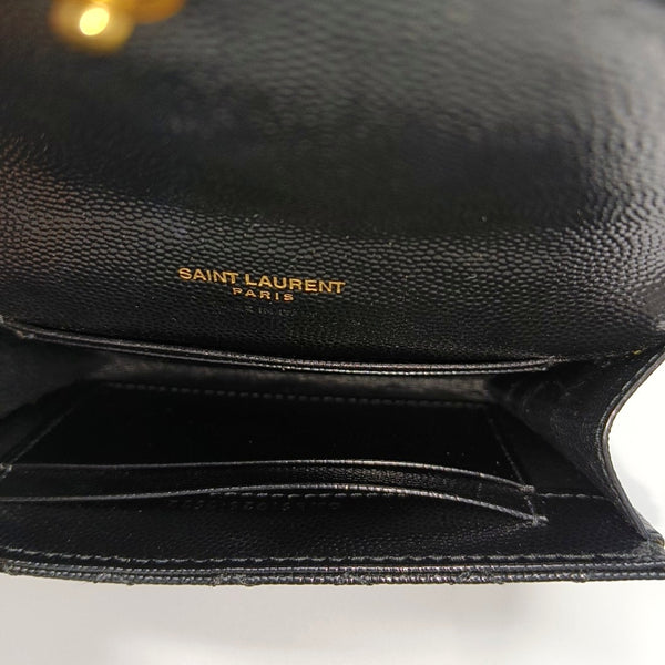 MONOGRAM Quilted Calfskin Black Card Holder