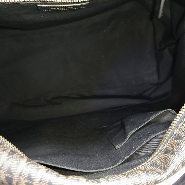 Coated Canvas Shoulder Bag Black