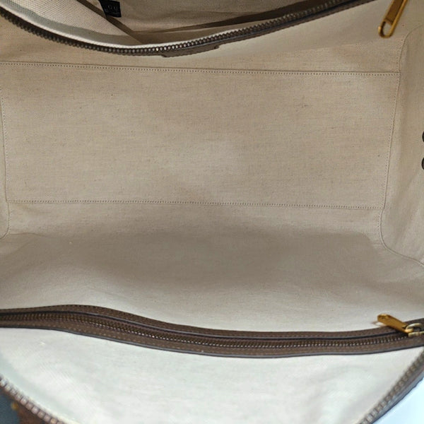 Savoy Large Monogram Coated Canvas Beige