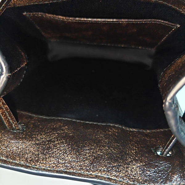 Lambskin Bucket Bag Mini Brown